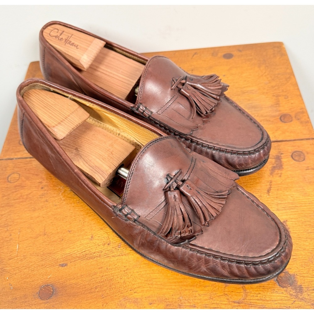 Cole Haan Kiltie Tassel Moccasin Loafer Men's 11.5 M Brown Leather Casual Preppy